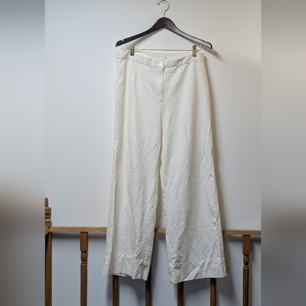 White Wide-Leg Pants